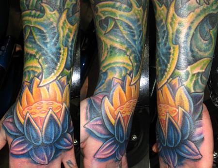 Tattoos - Biomech Hand Lotus - 126543